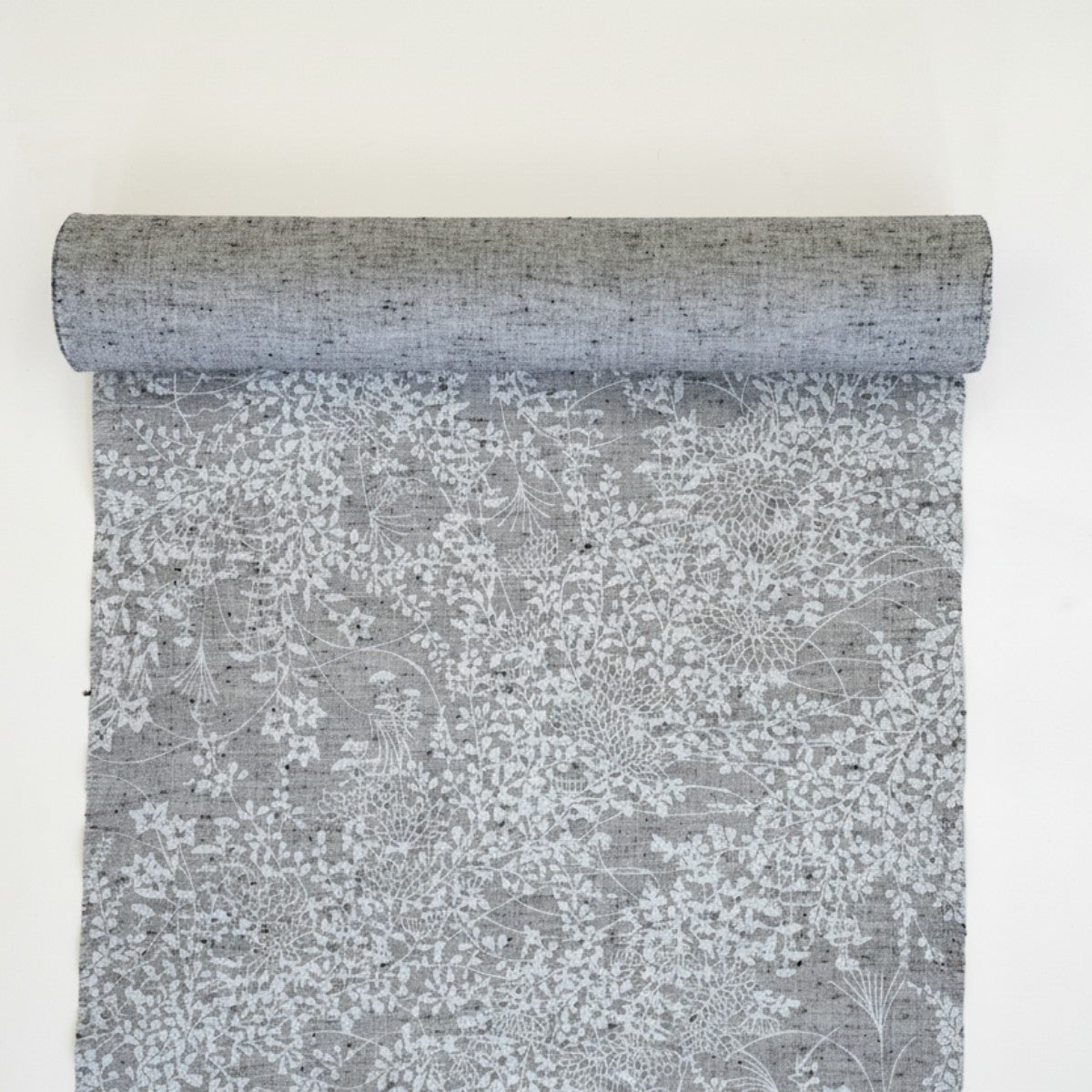 手捺染浴衣＞ニッポンの伝統-清水敬三郎謹製-影絵のワルツgray（綿100