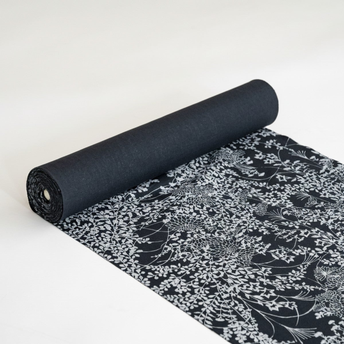 手捺染浴衣＞ニッポンの伝統-清水敬三郎謹製-影絵のワルツblack（綿100