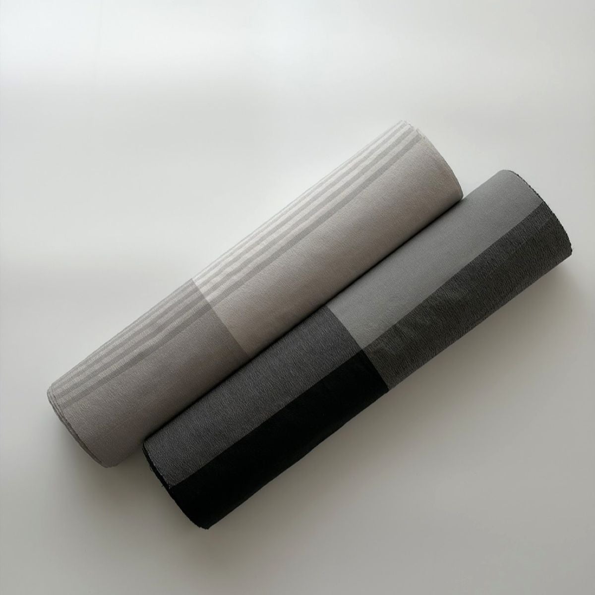 シルクウール着物＞薄墨格子-smokey gray（正絹×ウール交織｜別送品